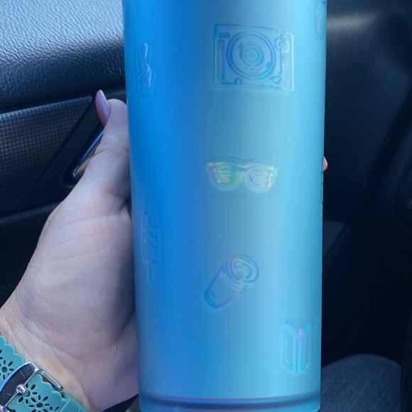 Blue Starbucks 2022 Soft Touch ICON EMOJI Back To School 24oz Cold Cup Tumbler - Picture 3 of 8